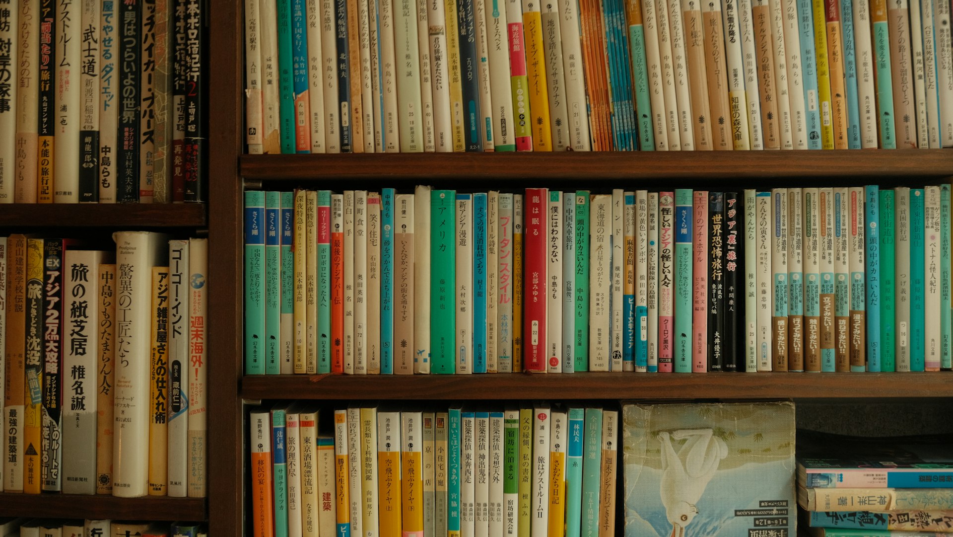 A book shelf filled with lots of books