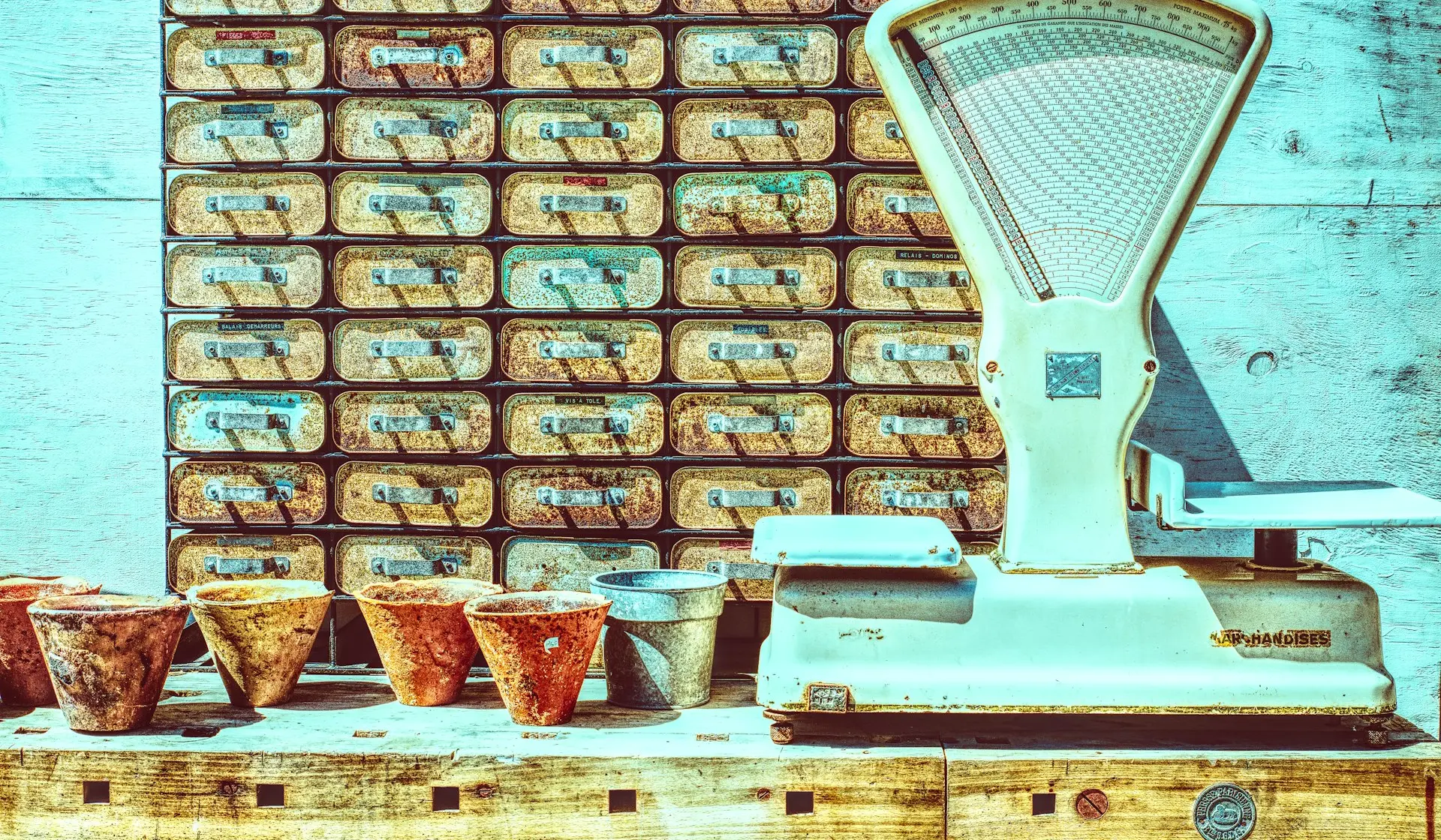 A blender sitting on top of a wooden table